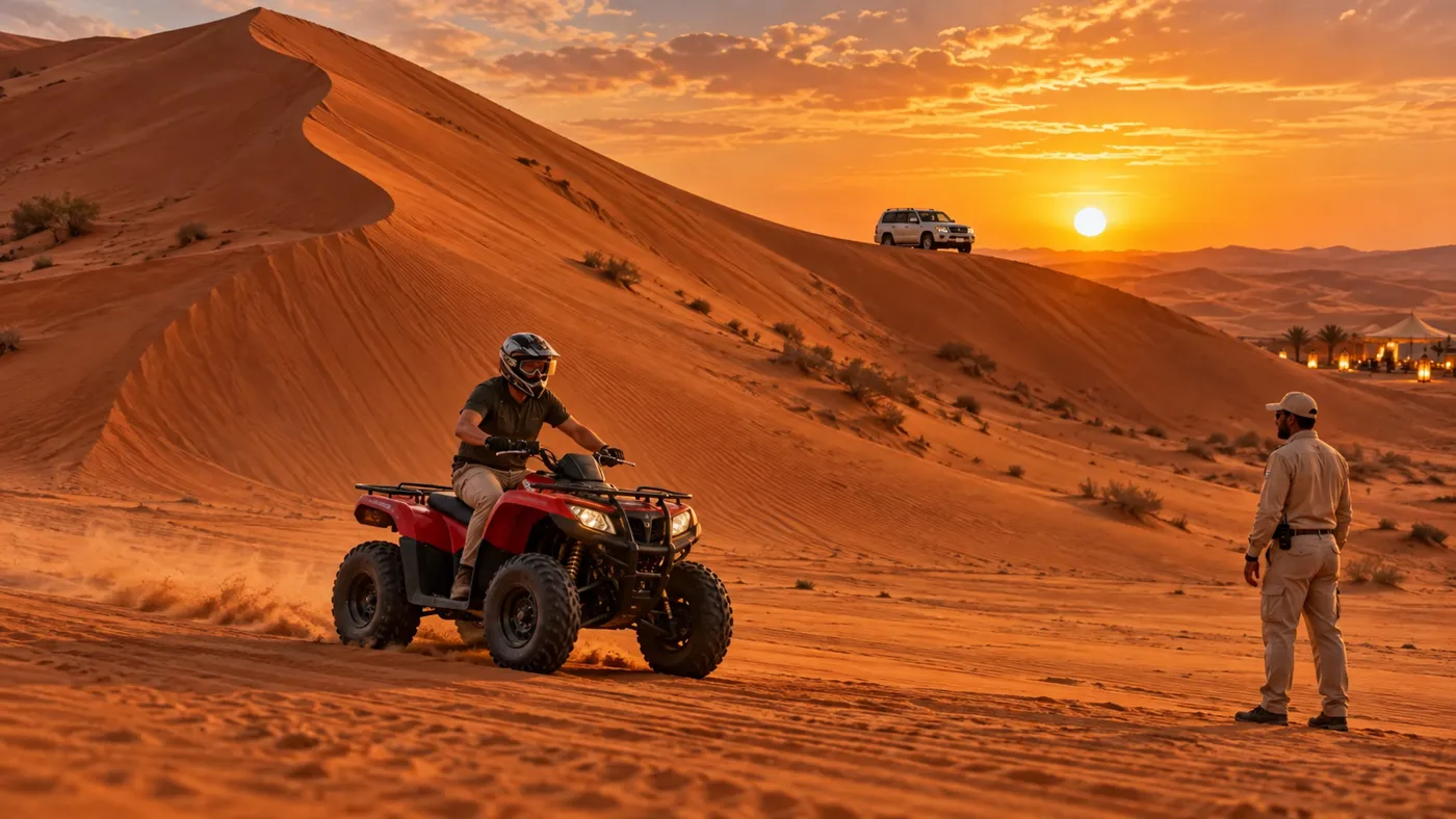 Dubai sunset quad bike safari Dubai sunset quad bike safari