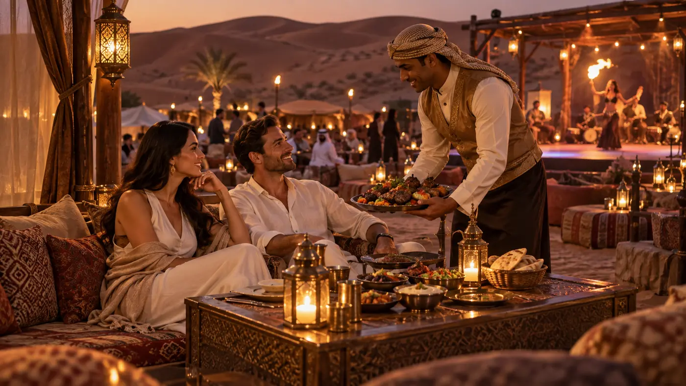 VIP desert safari table service VIP desert safari table service