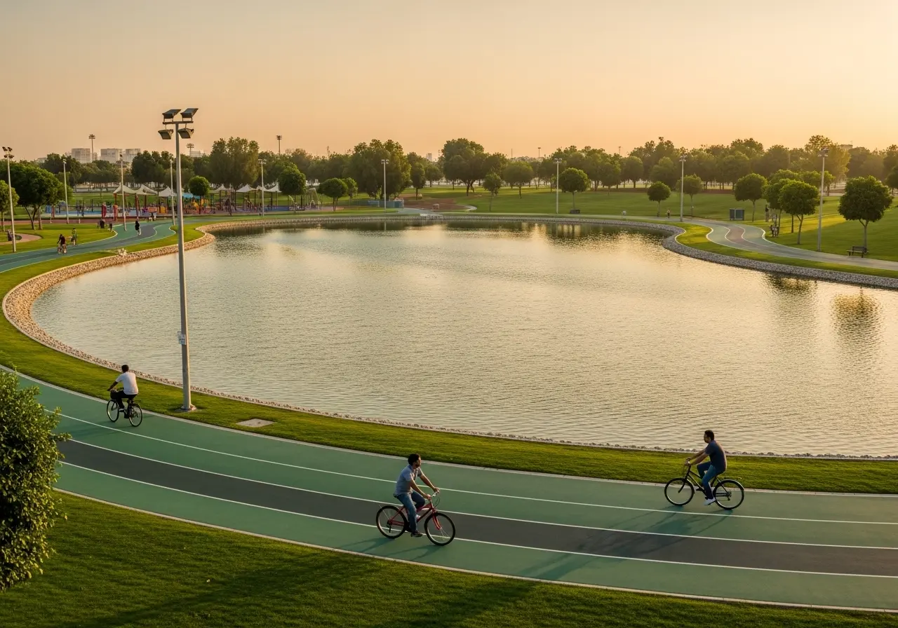 The Serene Beauty of Al Khawaneej Park and its Pond